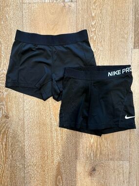 Nike Pro + Adidas Black Compression Shorts Bundle
